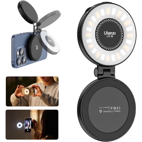 Instant Glow - Ulanzi LM19 Magnetic Selfie Light