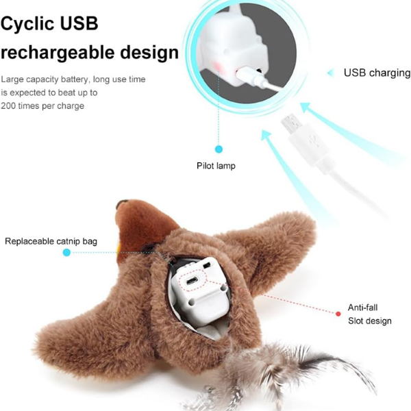 No Bored Cats - Flapping Bird Cat Toy