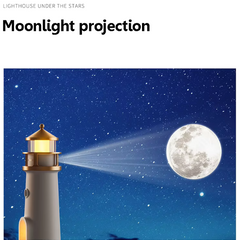 Dreamy Glow - Lighthouse Moon Projection Lamp