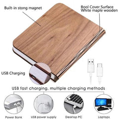 Eco-Friendly - Foldable LED Wooden Book Light