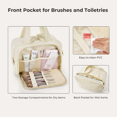 Pack More, Carry Less! - BAGSMART 4-in-1 Multi-Functional Toiletry Bag