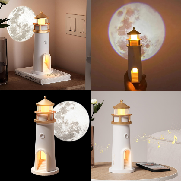 Dreamy Glow - Lighthouse Moon Projection Lamp