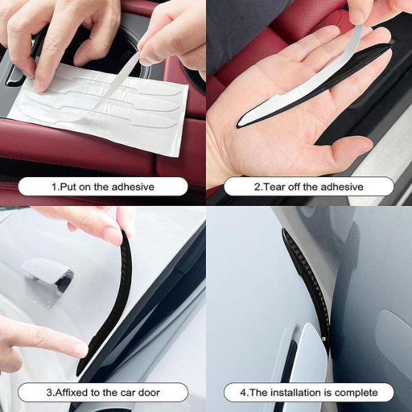 No More Scratches - 4 Pcs Rubber Car door Corner Edge Guard Handle.