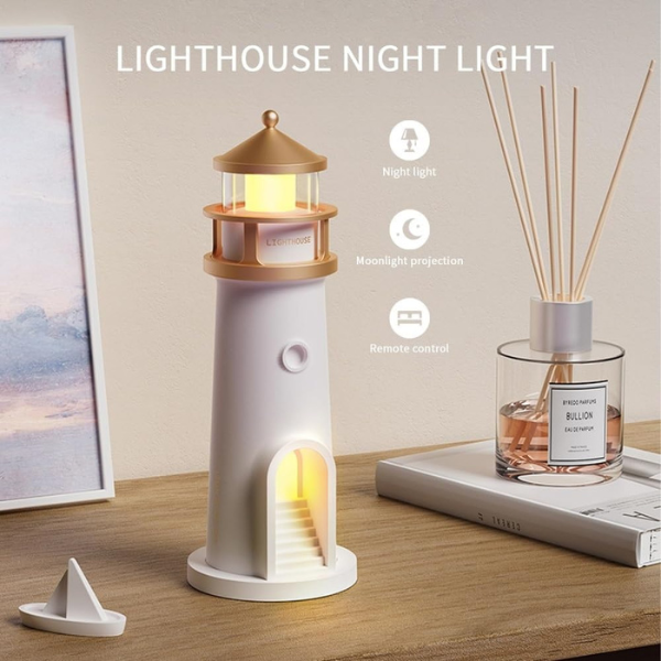 Dreamy Glow - Lighthouse Moon Projection Lamp
