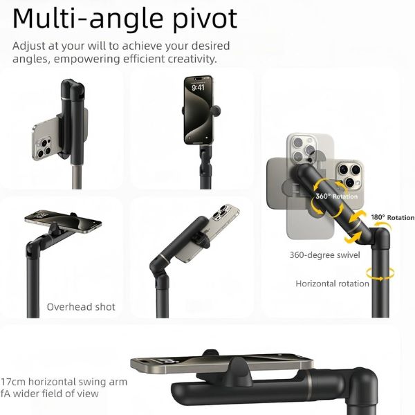 Overhead Recording - Telescopic Mobile Streaming Stand