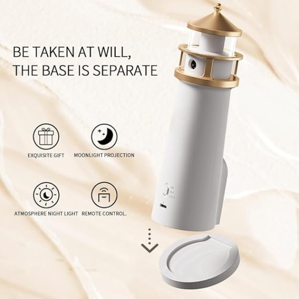 Dreamy Glow - Lighthouse Moon Projection Lamp