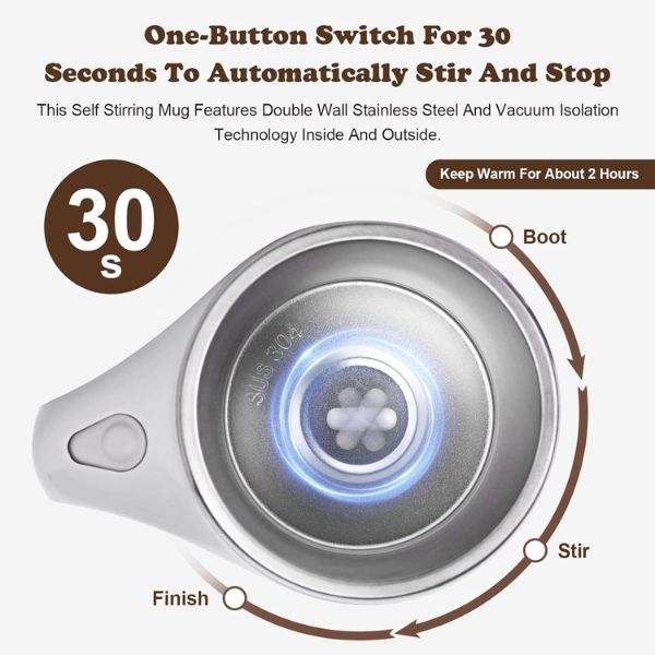 One-Touch - Automatic Magnetic Stirring Coffee Mug