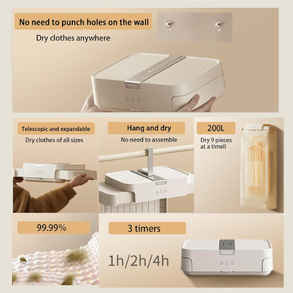 Fast-Dry – Aerodry Telescopic Cloth Dryer -  No More Damp Laundry!