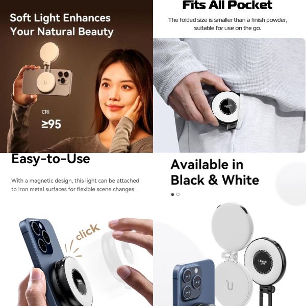 Instant Glow - Ulanzi LM19 Magnetic Selfie Light