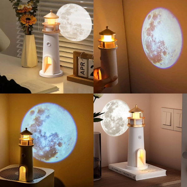 Dreamy Glow - Lighthouse Moon Projection Lamp