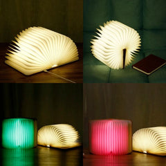 Eco-Friendly - Foldable LED Wooden Book Light