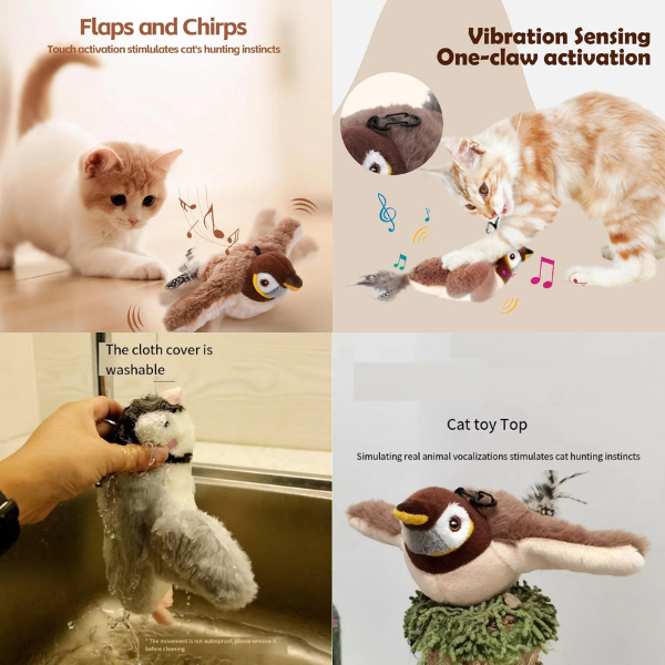 No Bored Cats - Flapping Bird Cat Toy
