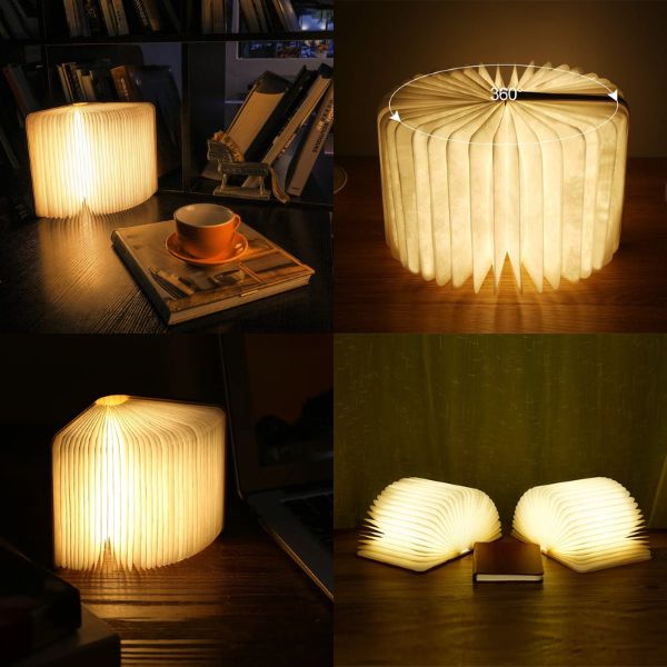 Eco-Friendly - Foldable LED Wooden Book Light