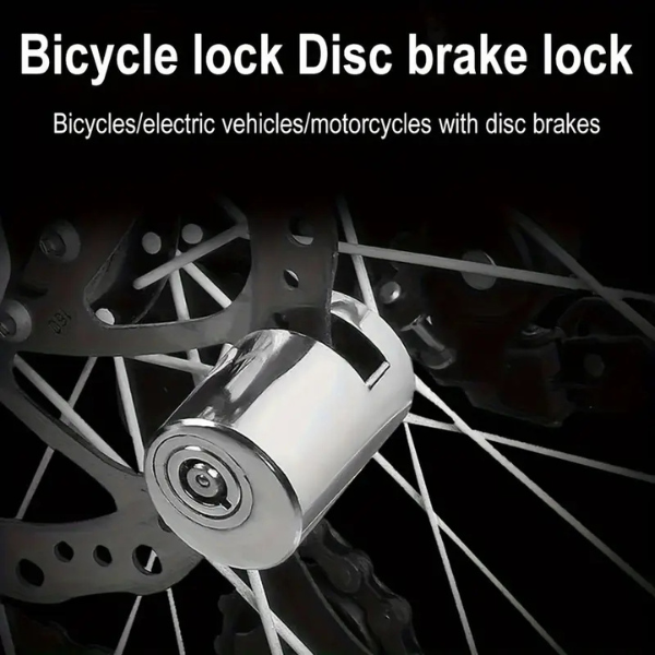 Push to Lock -  Anti-Theft Sturdy Wheel Disc-Brake Lock