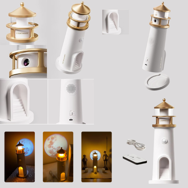 Dreamy Glow - Lighthouse Moon Projection Lamp